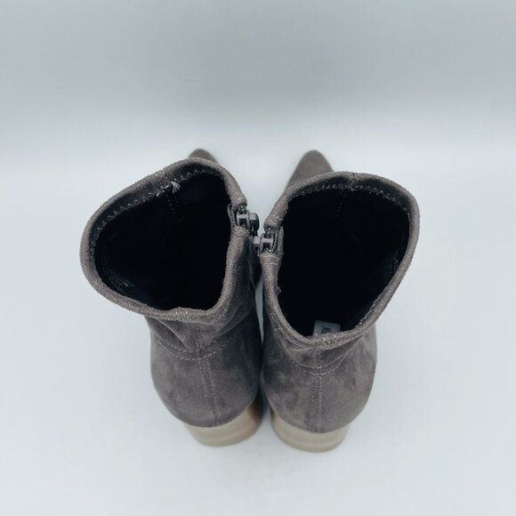 Steve Madden Shoes Womens Size 6 M Gray Touchdown High Heels Booties Zip Y2K - Picture 8 of 11